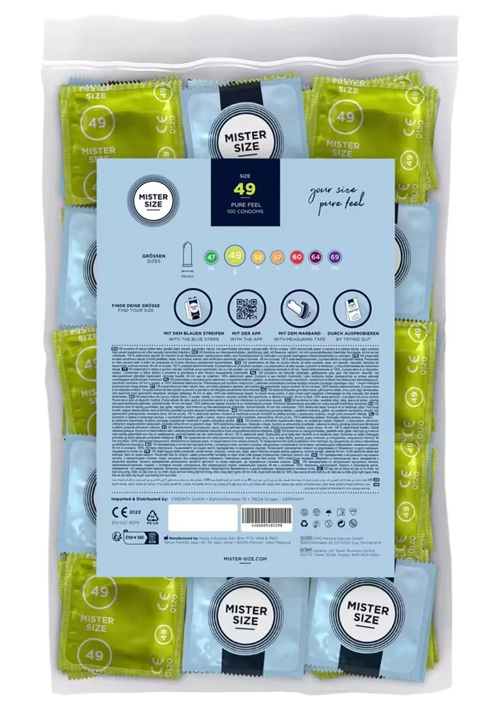 MISTER SIZE 49mm Condooms 100pcs | Condooms - Mister Size | SIN&LACE