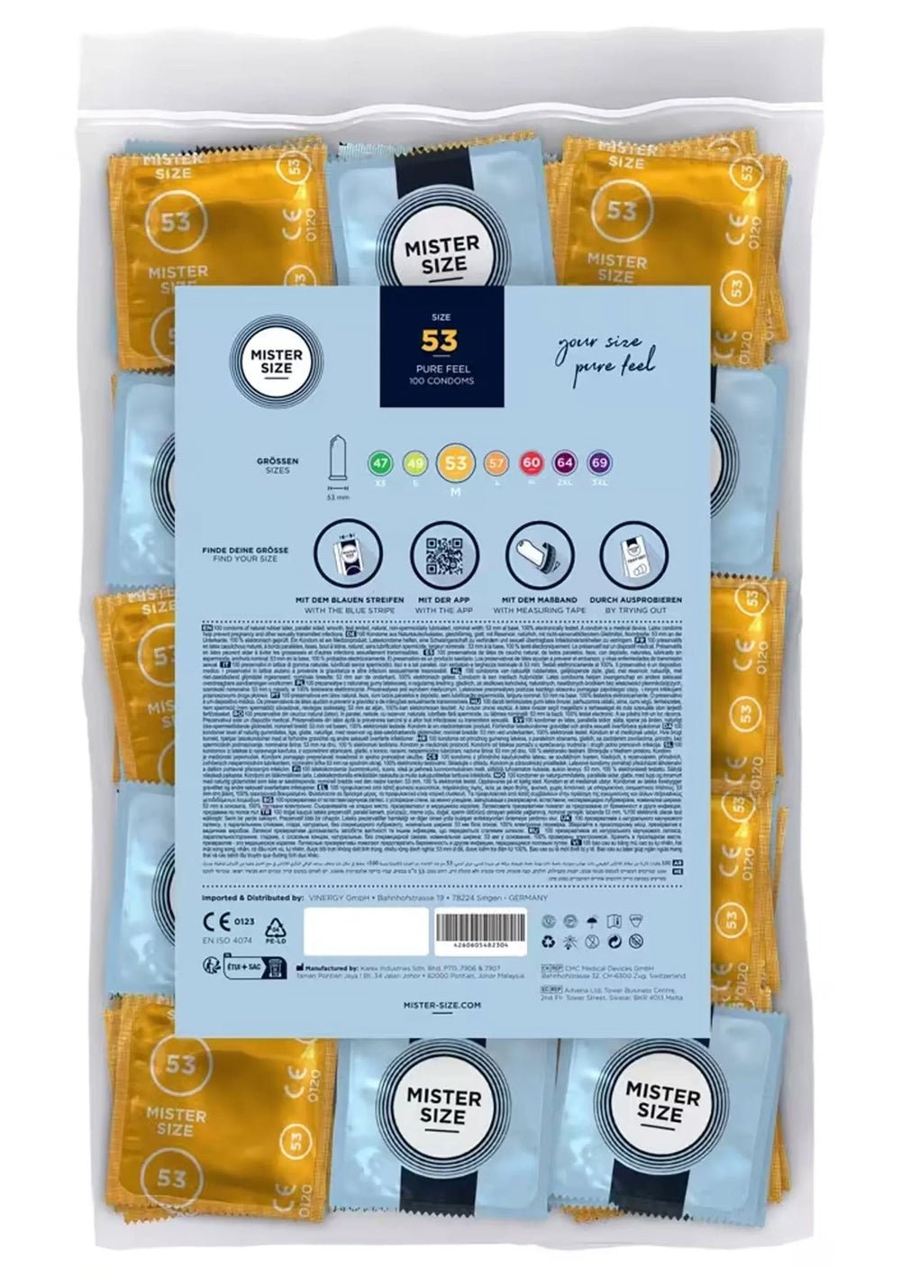MISTER SIZE 53mm Condooms 100pcs | Condooms - Mister Size | SIN&LACE