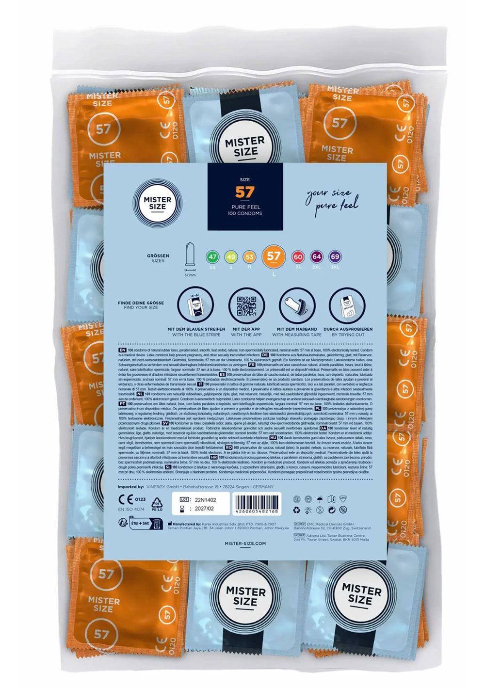 MISTER SIZE 57mm Condooms 100pcs | Condooms - Mister Size | SIN&LACE