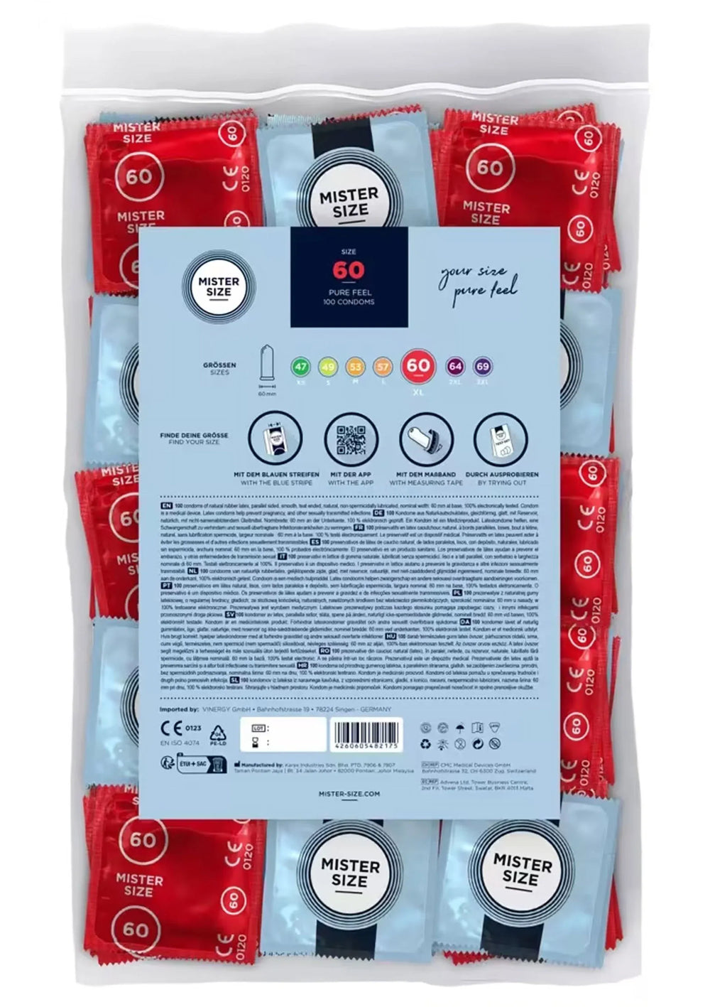 MISTER SIZE 60mm Condooms 100pcs | Condooms - Mister Size | SIN&LACE