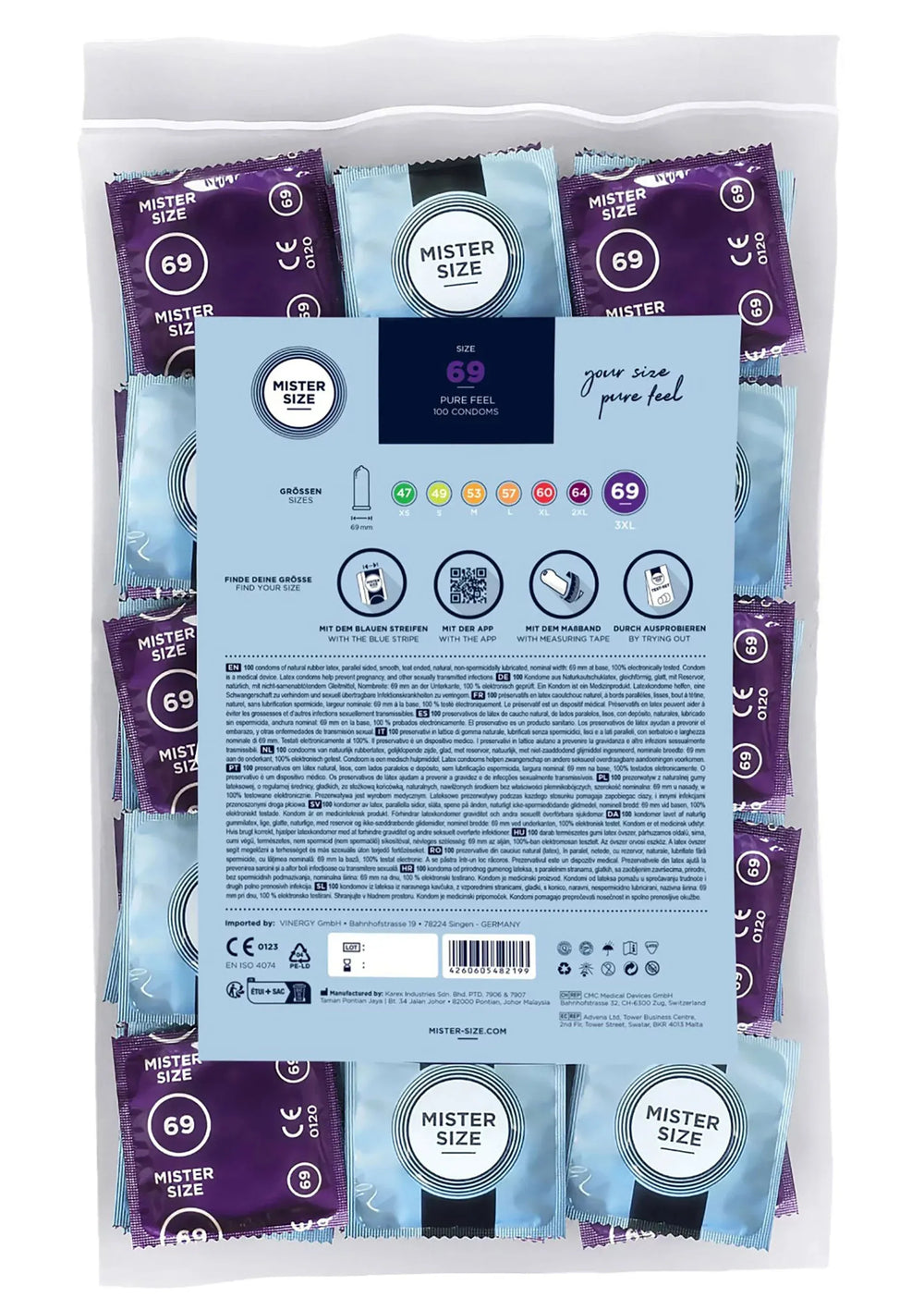 MISTER SIZE 69mm Condooms 100pcs | Condooms - Mister Size | SIN&LACE