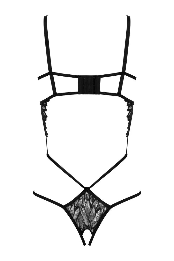 Kanten body met open rug